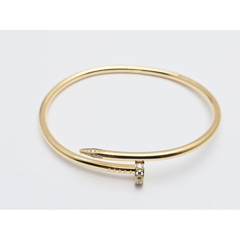 Cartier Juste Un Clou Gold Nail Bracelet with Diamond Accents - Original Box